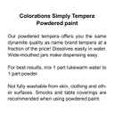 COLORATIONS POWDER TEMPERA 1LB - GREEN