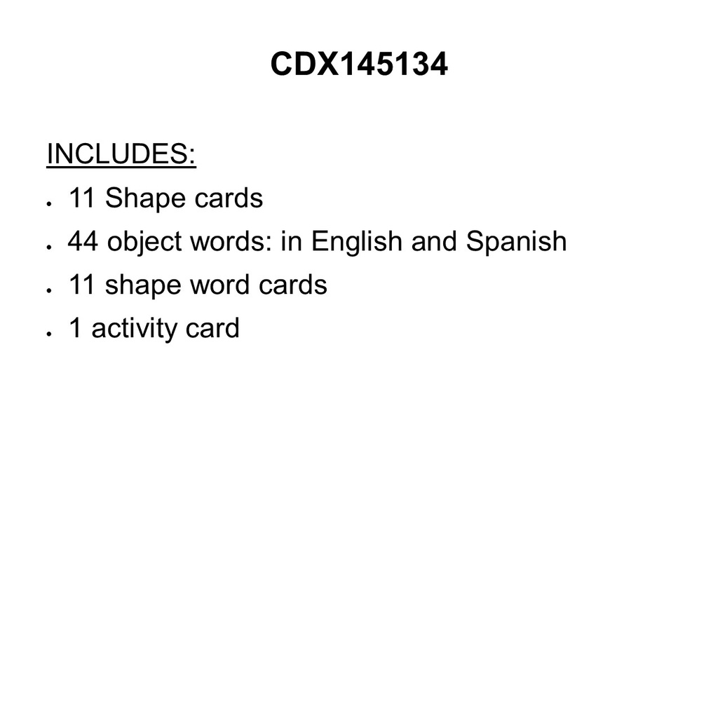 Eric Carle Shapes Learning Cards(14cmx10.5cm)(5.5''x4'')(66cards)