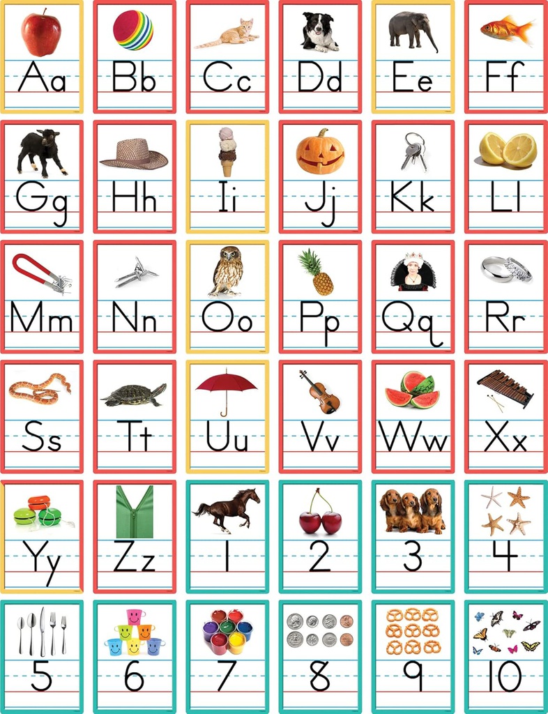 Alphabet and Numbers Accents (36cards)