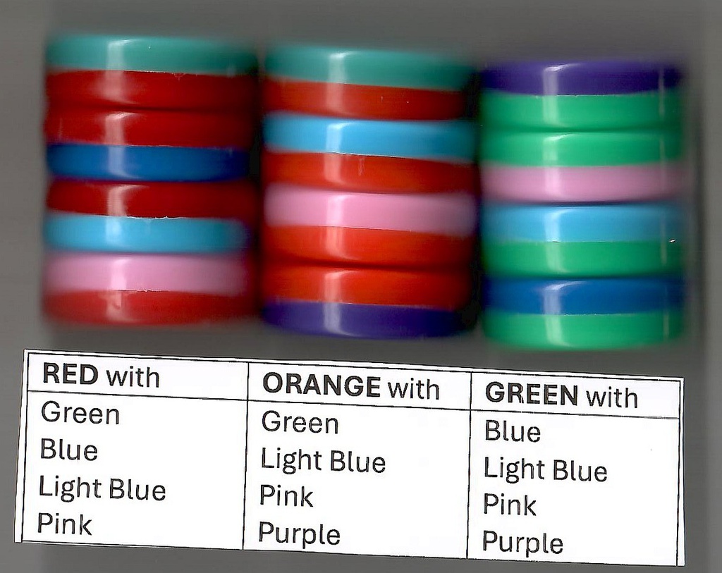 BUTTON MAGNET CIRCLE-SINGLE (7.6cmx7.6cm)(3cmx3cm) (each button is 2 colors)