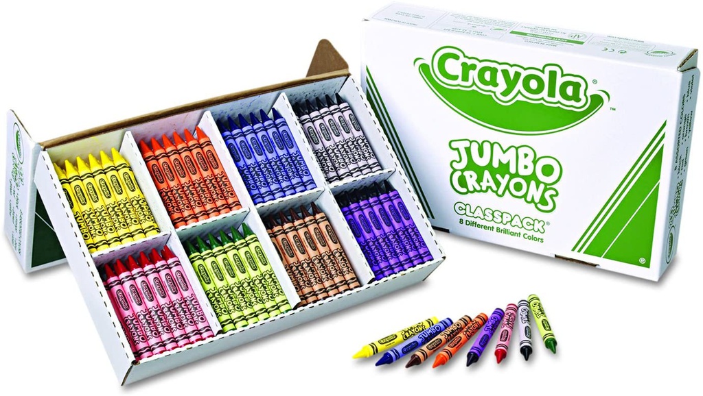 Crayola Crayon  8 COLOR Classpack Jumbo (200 CT) (42.7cmx28.6cmx8.3cm)(16.8''x11.2''x3.2'')