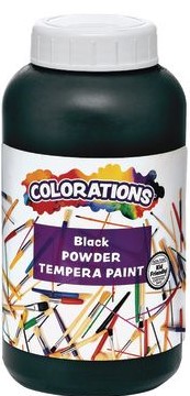COLORATIONS POWDER TEMPERA 1LB(453.6g) - BLACK
