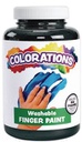 COLORATIONS WASHABLE BLACK FINGERPAINT 16 oz(473.17ml)