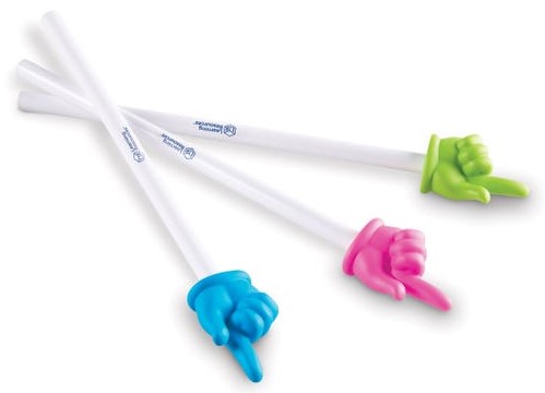 Rainbow Hand Pointers, (15''=38.1cm) SINGLE (Purple or Green)