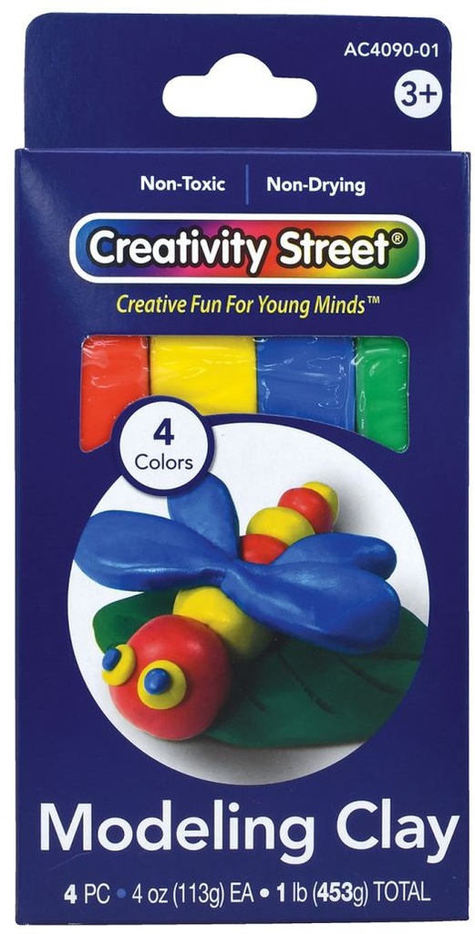 MODELING CLAY 1 LB(453.5g)(3+yrs)(4 colors)
