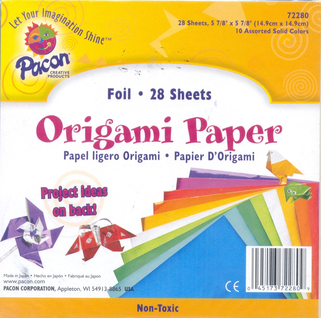 ORIGAMI FOIL 10 Asst.Colors (14.9cmx14.9cm)(28 ct)