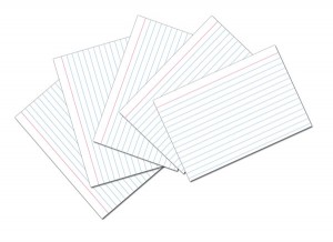 INDEX CARD WHITE RULED (10cmx15.2cm)    (100 cards)
