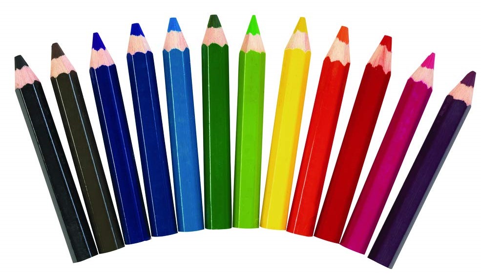 STUBBY CHUBBY COLOR PENCILS-(12pcs)