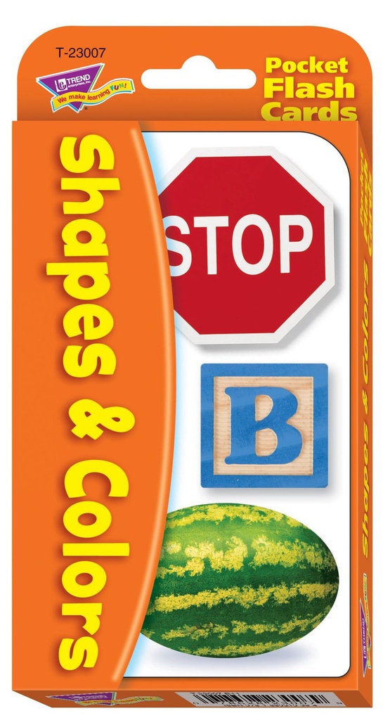 Shapes &amp; Colors Pocket Flash Cards Two-sided (56cards)