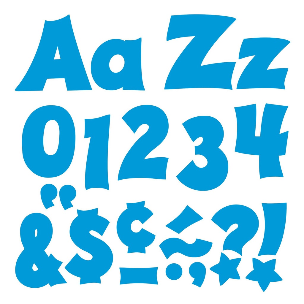 Blue Friendly Combo Letters (225 characters)(4''-10cm)