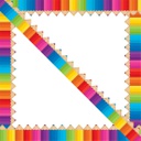 Colored Pencils Die-Cut Border Trim (2.75''x35'')(6.9cmx88.9cm) total (35'=10.6m) (12pcs)