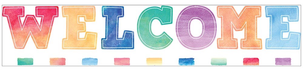 Watercolor Welcome Bulletin Board (37pcs)