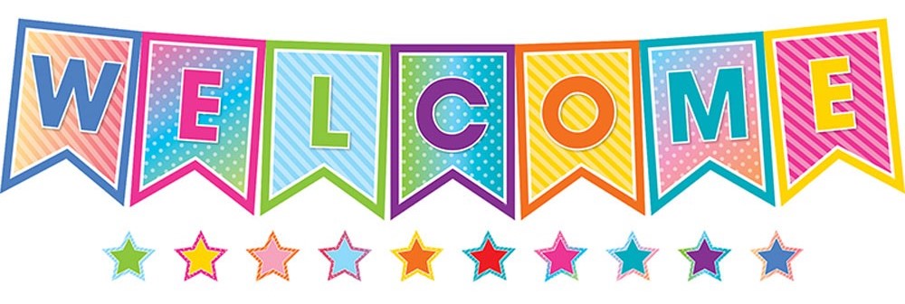 Colorful Vibes Pennants Welcome Bulletin Board Set (55pcs)