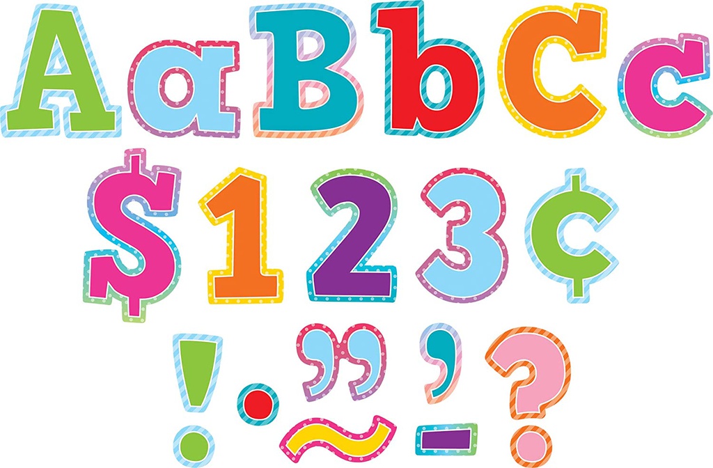 *Colorful Vibes Bold Block 4&quot; Letters Combo Pack (230pcs)