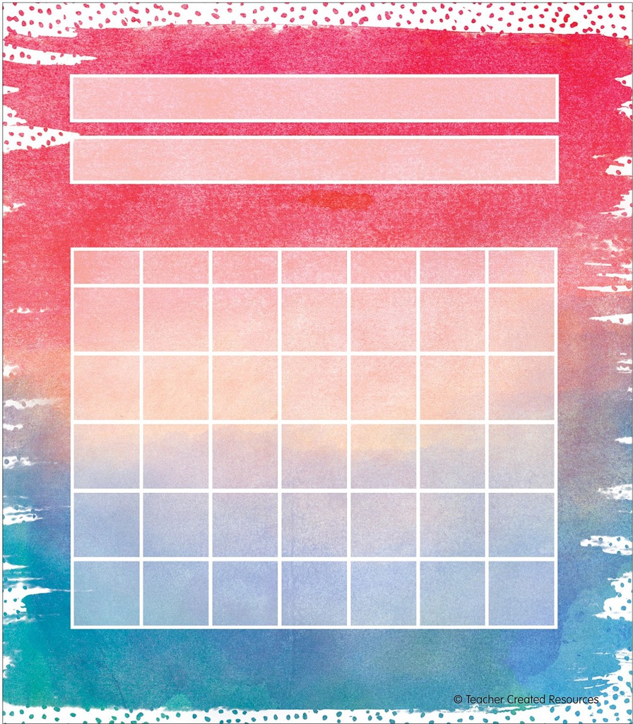 Watercolor Incentive Chart Pad(1)/Sticker (3) Set(15.2cmx13.3cm)(6''x5.2'')(36pcs)