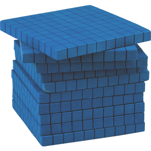 Foam Base Ten: Hundreds Flats (10blue flats. All based on 0.375''-1cm units)