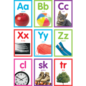 *Colorful Photo Alphabet Cards Bulletin Board Set (40pcs)