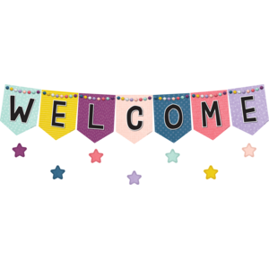 Oh Happy Day Pennants Welcome! Bulletin Board(60pcs)