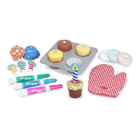Bake &amp; Decorate Cupcake Set Wooden Toys (3-6yrs)