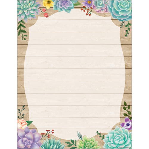 Rustic Bloom Blank Lined Chart(17''x22'') (43cmx56cm)