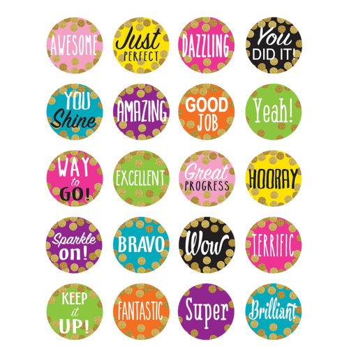 CONFETTI Stickers (120/pkg) (1&quot;-2.5cm)