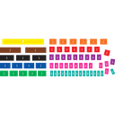 FRACTION TILES Magnetic Accents (67 pcs)(9.25''-23.4cm)