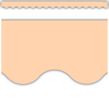 Pastel Peach Scalloped Border Trim, 12pcs (2.75''x35')(6.9cmx10.6m)