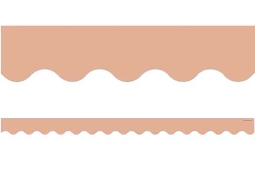 Sedona Sand Scalloped Border Trim  (12pcs)(35''x2.1'')(89cmx5.3cm)