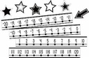 Black &amp; White Number Line (-20 to +120) mini BB set (20pcs)