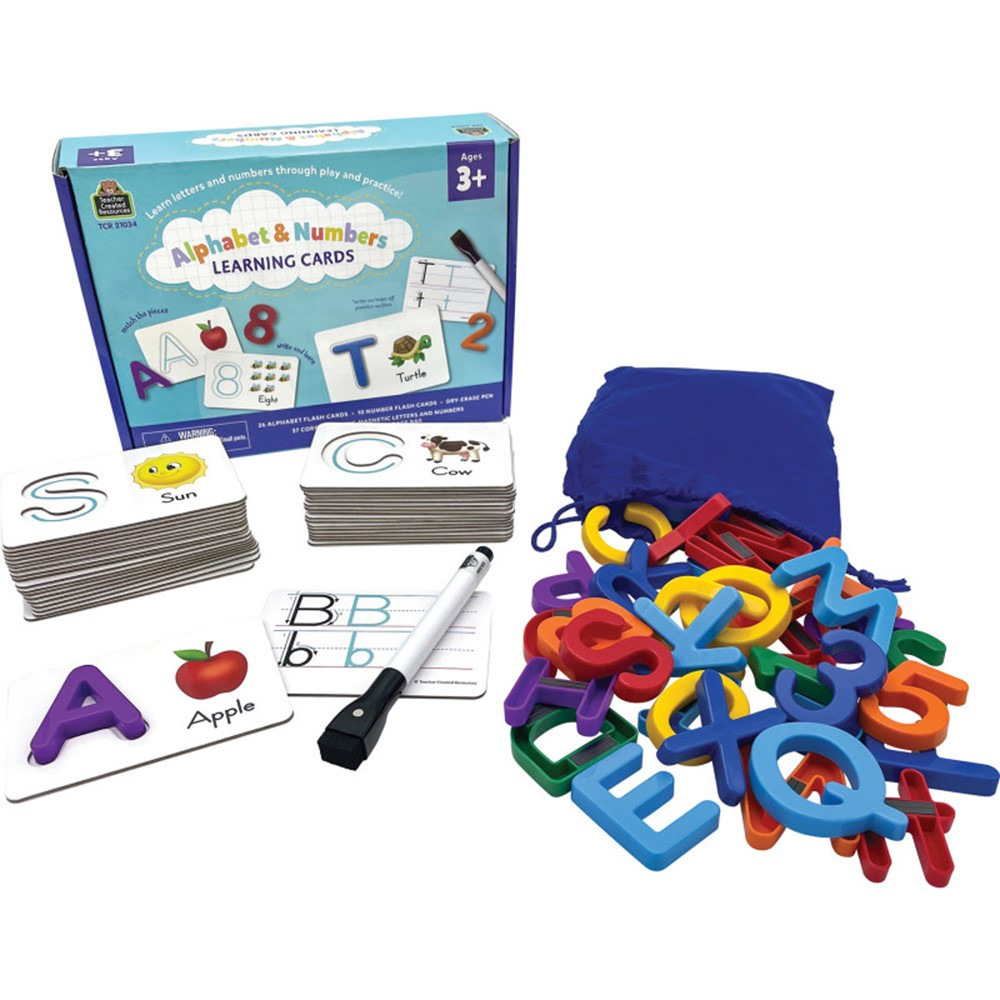 Alphabet &amp; Numbers Learning Cards (3+yrs)(75pcs)(4''x2.6'')(10cmx6.6cm)
