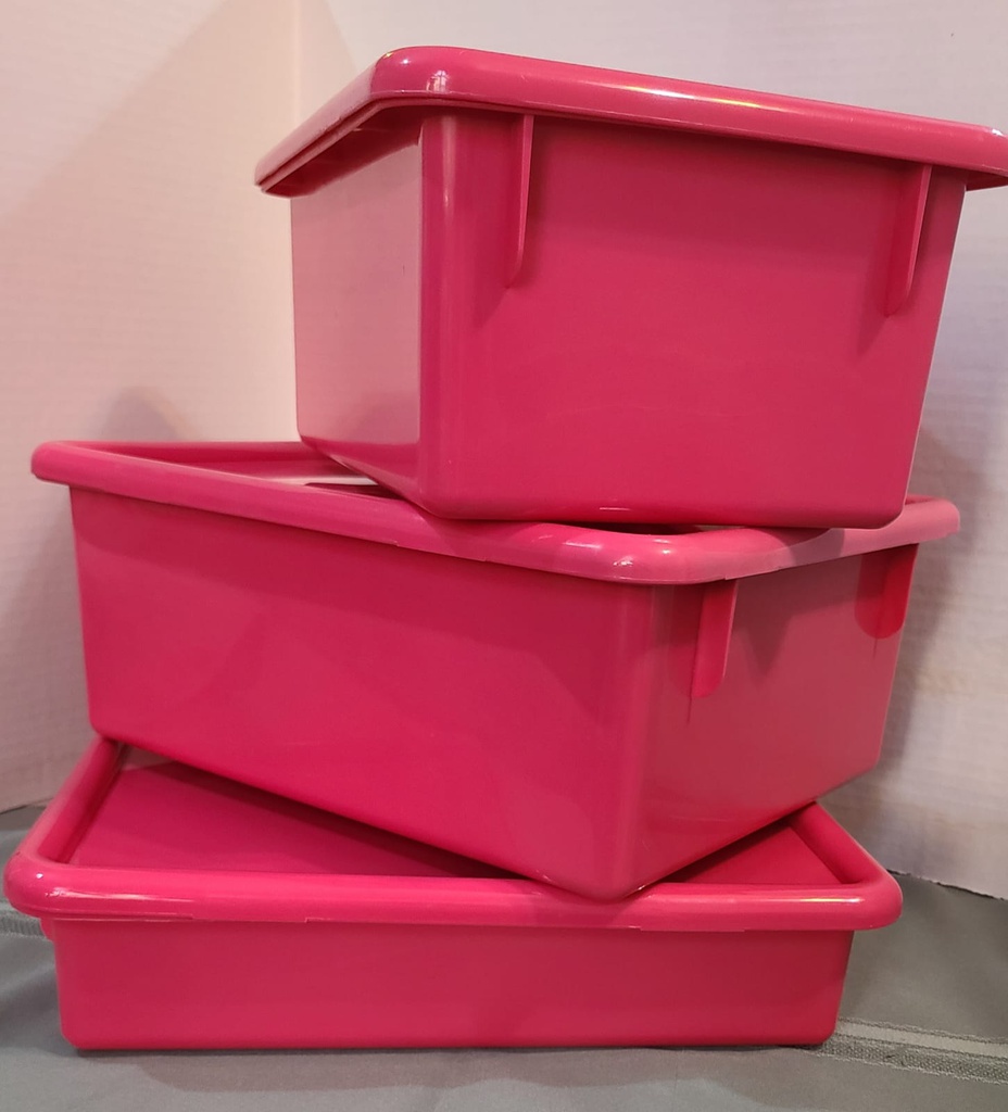 JontiCraft Tray/Tub w/cover   Berry (Pink)   small