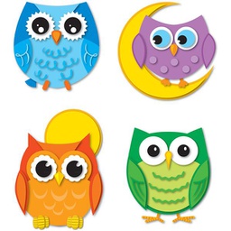 [CDX101046] Colorful Owls Temporary Tattoos (13.3cmx7.6cm)(5.2''x3'')(24pcs)