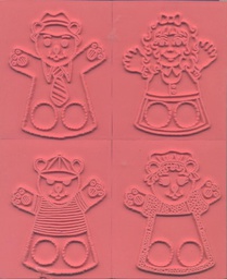 [CEX1024] Finger Puppet Stamps Set, Goldilocks &amp; The Three Bears (6.3cmx7.6cm)(2.5''x3'')