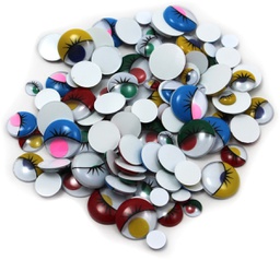 [CHL64520] WIGGLE EYES PAINTED ASST SIZES &amp; COLORS 100CT