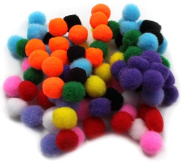 [CHL69100] POM POMS ASST COLORS (100CT)(0.5''-1.2cm)