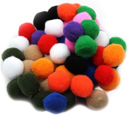 [CHL69500] POM POMS ASST COLORS (50CT)(1''-2.4cm)