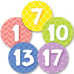 [CTP6897] PAINTED PALETTE CALENDAR DAYS (3.6''x3.6'')(9cmx9cm)(35pcs)(31 no. days and 4 blank)