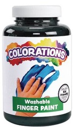 [CWFXBK16] COLORATIONS WASHABLE BLACK FINGERPAINT 16 oz(473.17ml)