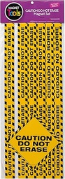 [DO735208] CAUTION DO NOT ERASE Magnetic (9SET) (4strips)(Strips-24&quot;L-61cm) (Signs-8.5&quot;-21.5cm)