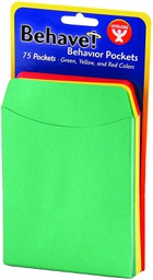 [HYGX45675] Behavior Pockets 75 Pockets 25 each: Green, Yellow, Red(12.5cmx9cm)(5''x3.5'')