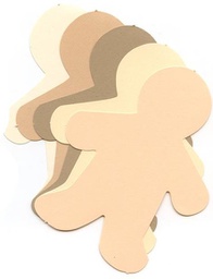 [HYG68205] PEOPLE CUT OUTS WEE KID 24 card stock, assortment of 5 colors(5''-12.7cm)