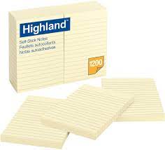 [MMM6609S] HIGHLAND SELFSTICK NOTES 4''X6''(10cmx15.2cm) LINED PAD SINGLE