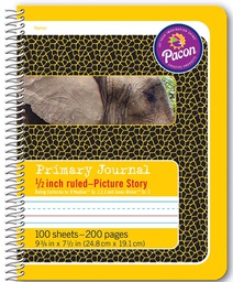 [P2430] SPIRAL COMPOSITION BOOK 0.5" PICTURE STORY (9.75"x7.5")(24.7cmx19cm) 100 sheets yellow(200pgs)
