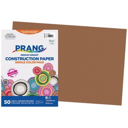 [P6707] PRANG CONSTRUCTION PAPER 12"x18"(30.4cmx45.7cm) BROWN (50CT)