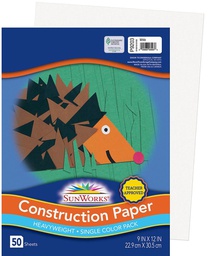 [P9203] SUNWORKS GW 9"x12" (22.8cmx30.4cm) WHITE 50CT