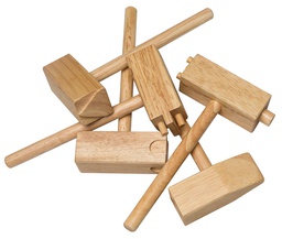 [PAC3747] WOODEN CLAY HAMMERS,(6.5&quot;x3&quot;)(16.5cmx7.6cm) (5/PK)