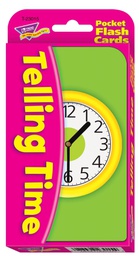 [T23015] Telling Time Pocket Flash Cards Two-sided (56cards)(3.3''-8.5cm)
