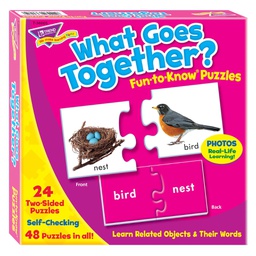 [T36005] What Goes Together? Puzzles (24pcs 2 sided)(3+ages)(3''x3'')(7.6cmx7.6cm)