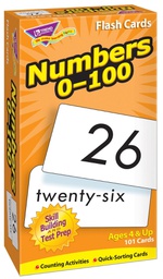[T53107] Numbers 0-100 Flash Cards Two-sided (101cards)(4+yrs)