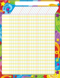[T73350] Praise Words ‘n Stars Incentive Charts (17''x22'')(43cmx55.8cm)